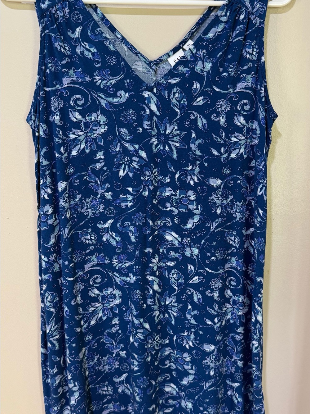 GAP Sleeveless Blue Floral V-Neck Women's dress